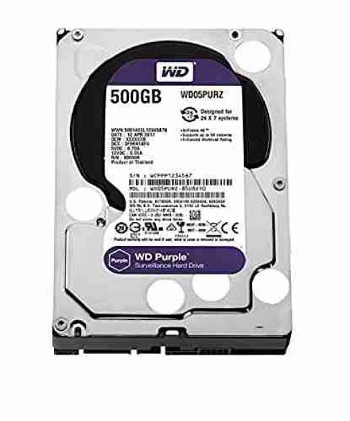 Buy a 500GB surveillance hard disk for CCTV DVR and NVR systems. Reliable storage for security camera video recordings in homes and businesses