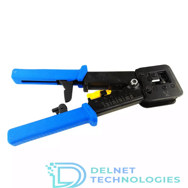 Pass-Through RJ45 Crimping Tool for Cat5e and Cat6